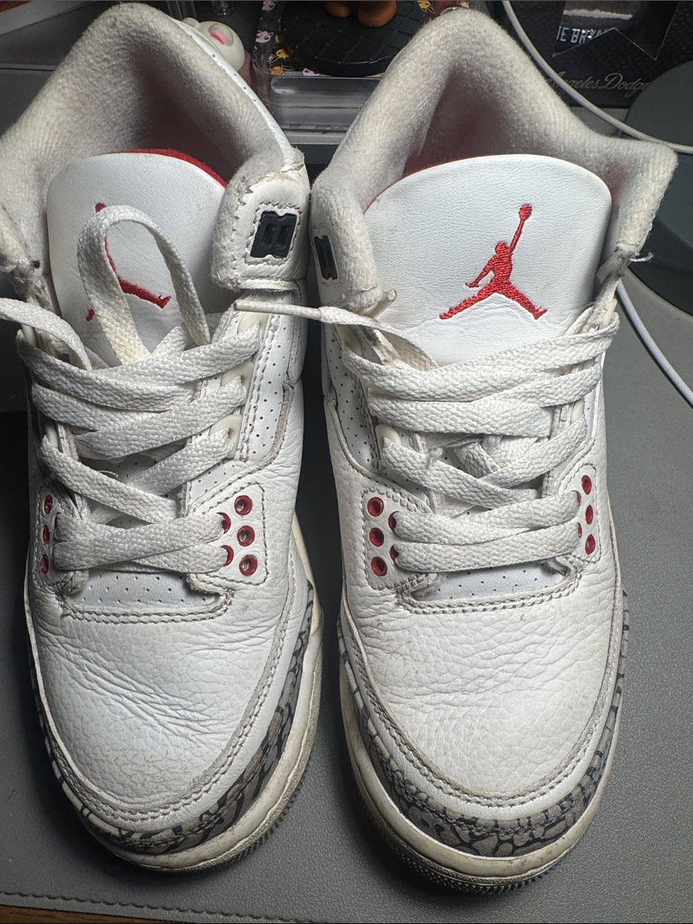 Nike Kids White and Red Air Jordan Low-Top Sneakers